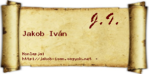 Jakob Iván névjegykártya